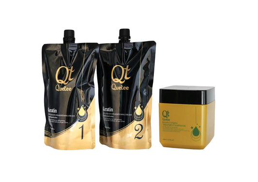 QUETEE BEAUTY KERATIN REBOUNDING500 ML + HAIR MASK 500M