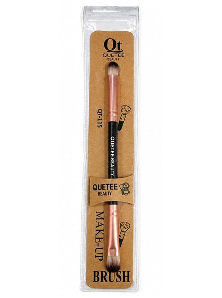 Quetee Beauty Round and Cut Eye Makeup Brush 2 in 1