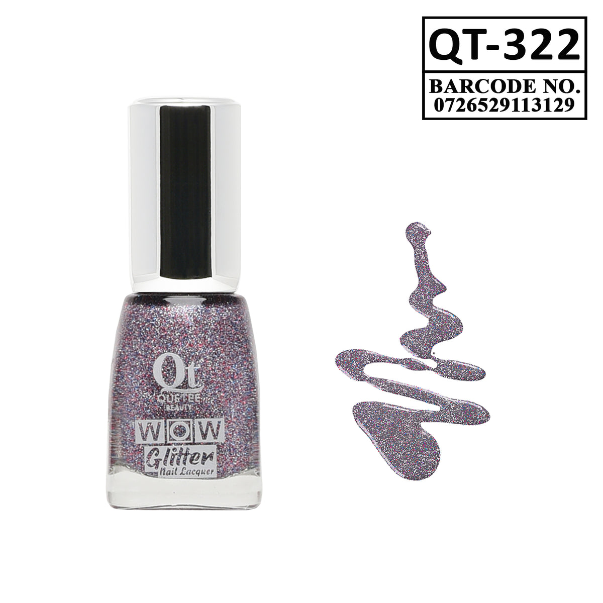 Quetee Beauty Glitter Nail Paint Qt-322