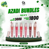 Quetee Style Up Lip Gloss Azadi Bundle featuring six assorted soft matte lip shades.