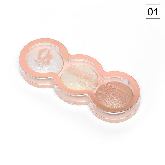 QUETEE BEAUTY HIGHLIGHTER 3IN1