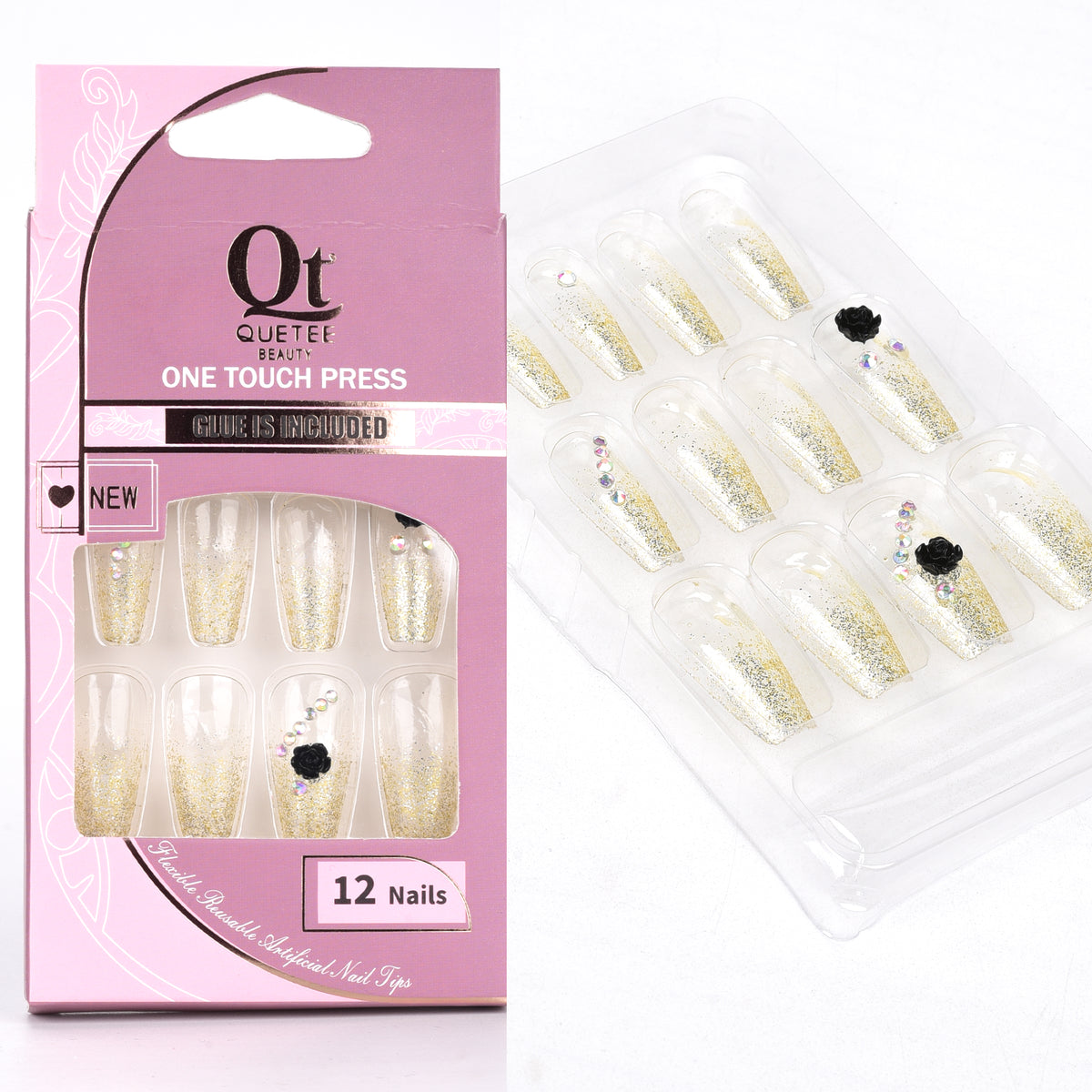 Quetee Beauty 3D Nails Premium Design Thirty Five