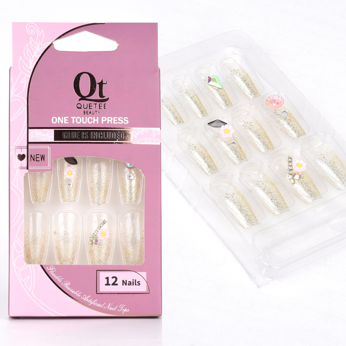 Quetee Beauty 3D Nails Premium Design Thirty Eight