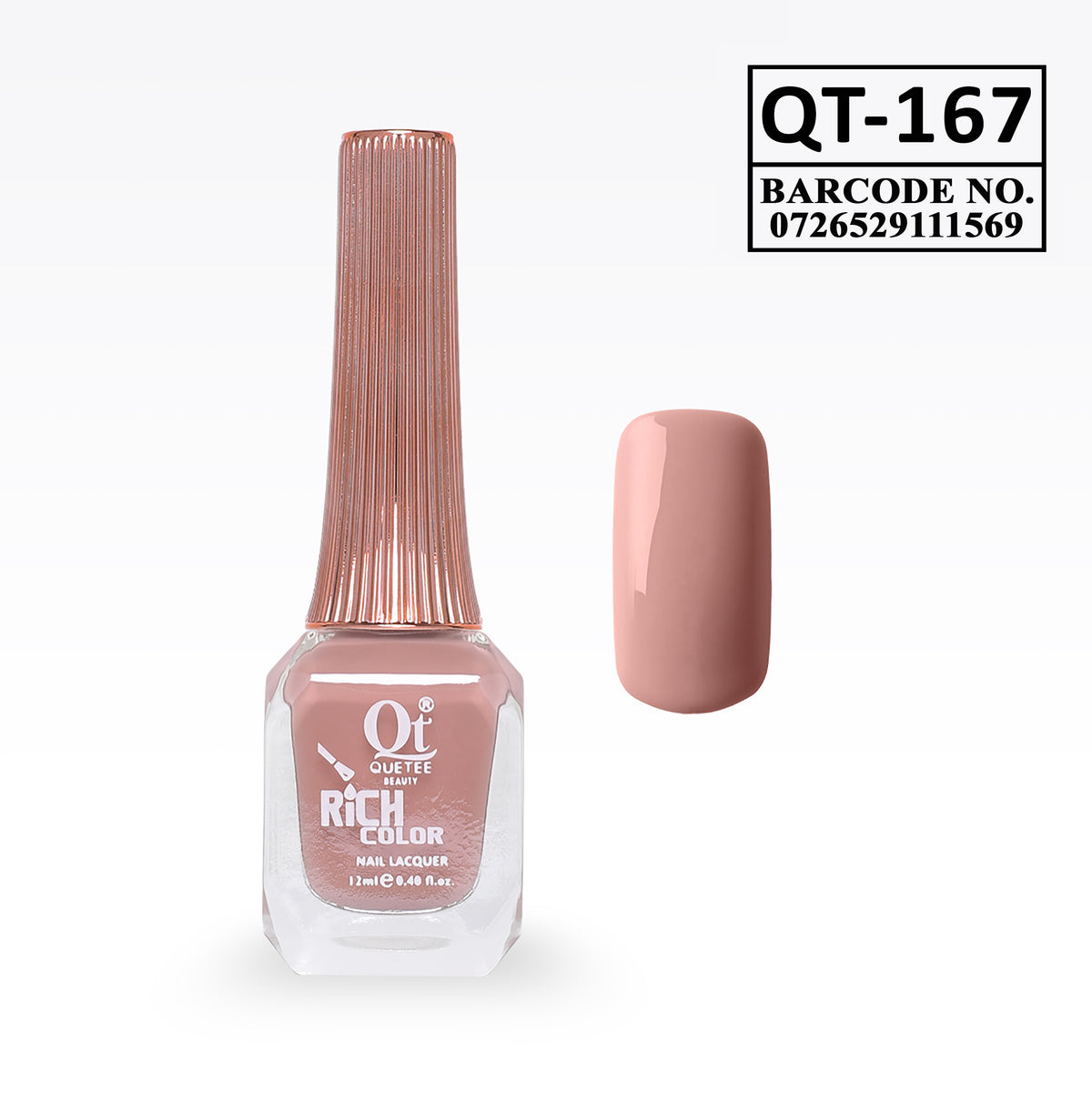 Quetee Beauty Rich Color Nail Polish QT-167