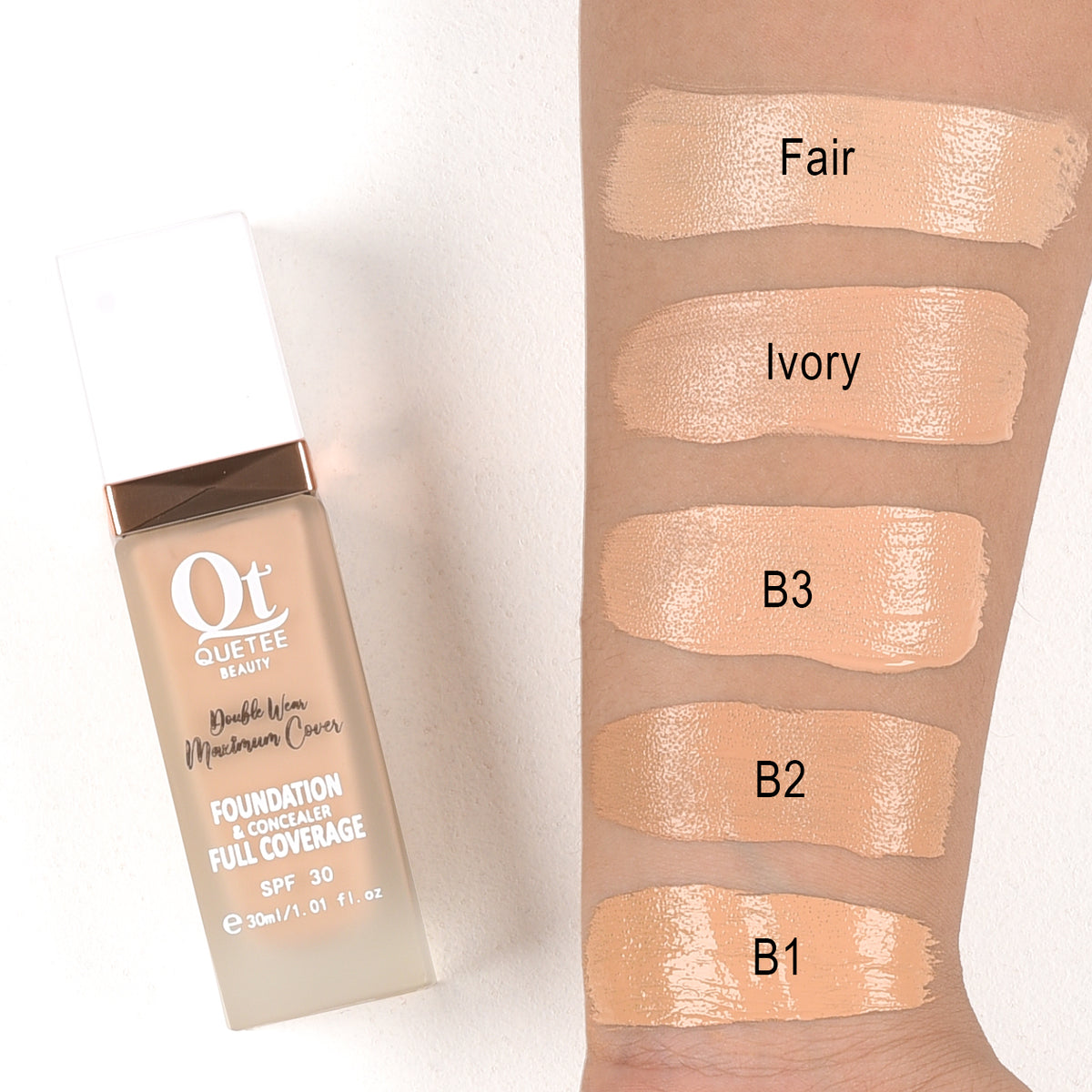Quetee Beauty Full Coverage Foundation 30ml