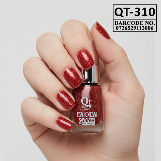 Quetee Beauty Glitter Nail Paint Qt-3010