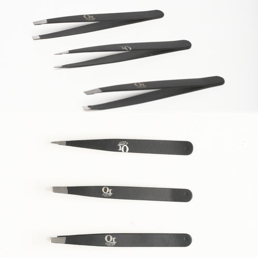 Quetee Beauty Professional Eyebrow Tweezer Set Stainless Steel Precision Grooming Tools