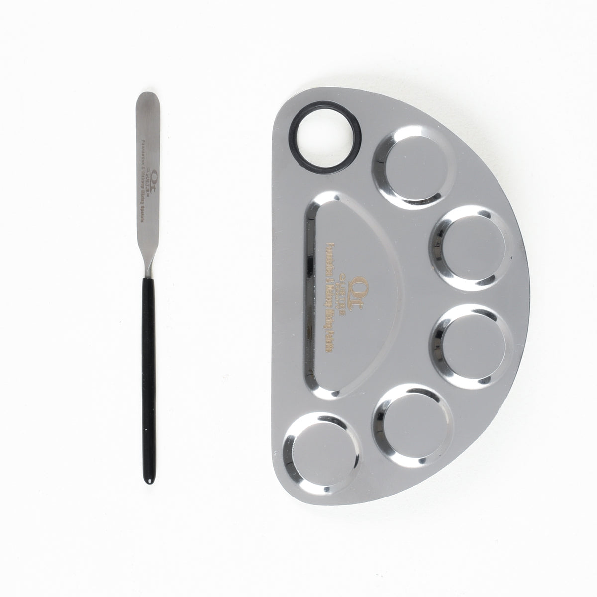 Quetee Beauty Makeup Mixing Palette with Spatula Stainless Steel Cosmetic Tool