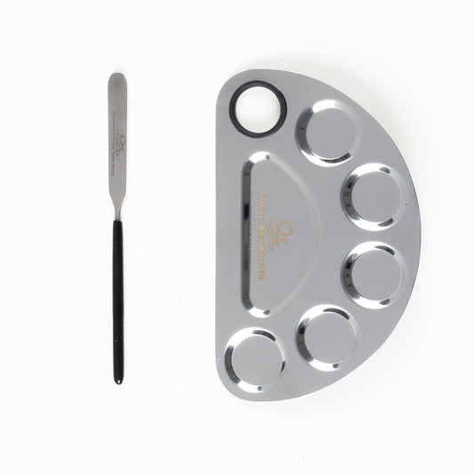 Quetee Beauty Makeup Mixing Palette with Spatula Stainless Steel Cosmetic Tool
