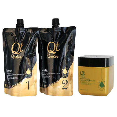 QUETEE BEAUTY KERATIN REBOUNDING500 ML + HAIR MASK 500M