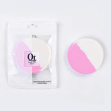 Round Shape Makeup Paffs in Pink & White Color