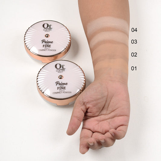 Quetee Beauty Prime & Fine Compact Powder 2in1