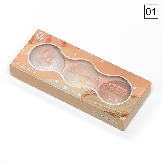 QUETEE BEAUTY HIGHLIGHTER 3IN1